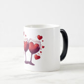 Valentijnsdag Hearts Magische Mok (Voorkant rechts)