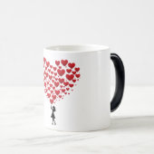 Valentijnsdag Hearts Magische Mok (Voorkant rechts)
