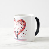 Valentijnsdag Hearts Magische Mok (Voorkant rechts)