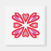 Valentijnsdag Hearts Magneet (Voorkant)