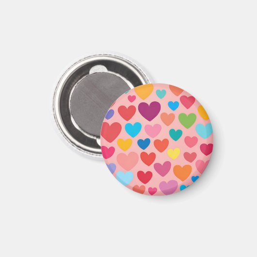 Valentijnsdag Hearts Magneet (Voorkant / Achterkant)