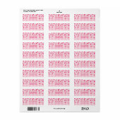Valentijnsdag Hearts Mailing Labels (Full Sheet)