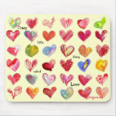 Valentijnsdag Hearts Mouspad Muismat (Voorkant)