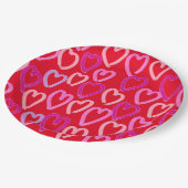 Valentijnsdag Hearts Papieren Bordje (Gekanteld)