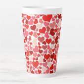 Valentijnsdag Hearts Patroon Latte Mok (Voorkant)