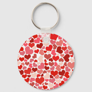 Valentijnsdag Hearts Patroon Sleutelhanger