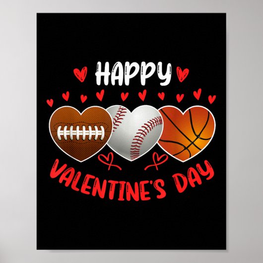 Valentijnsdag Hearts Poster (Voorkant)