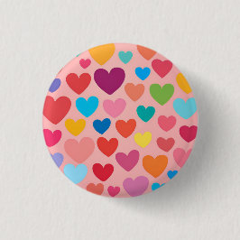 Valentijnsdag Hearts Ronde Button 3,2 Cm