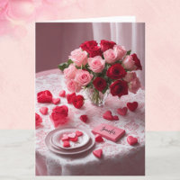 Valentijnsdag Hearts & Rozen Handtekening toevoege