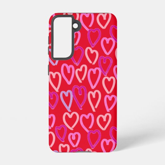 Valentijnsdag Hearts Samsung Galaxy Hoesje (Achterkant)