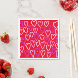 Valentijnsdag Hearts Servet