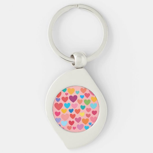 Valentijnsdag Hearts Sleutelhanger (Voorkant)