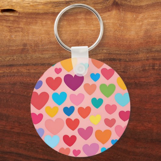 Valentijnsdag Hearts Sleutelhanger (Voorkant)