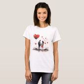 Valentijnsdag Hearts T-shirt (Voorkant volledig)