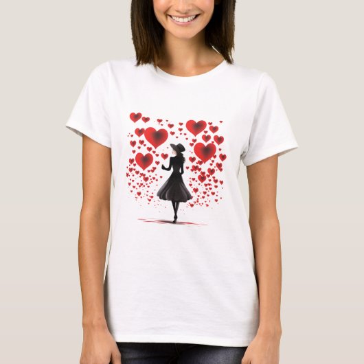 Valentijnsdag Hearts T-shirt (Voorkant)
