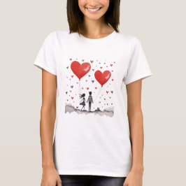 Valentijnsdag Hearts T-shirt