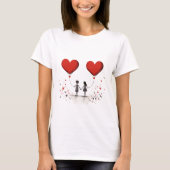 Valentijnsdag Hearts T-shirt (Voorkant)