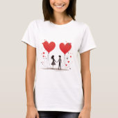 Valentijnsdag Hearts T-shirt (Voorkant)