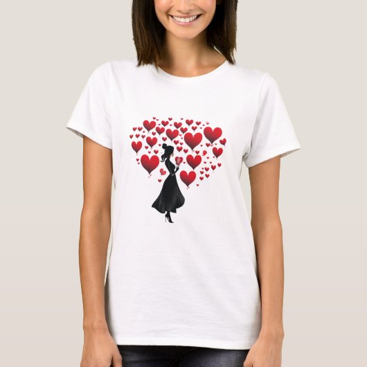 Valentijnsdag Hearts T-shirt (Voorkant)