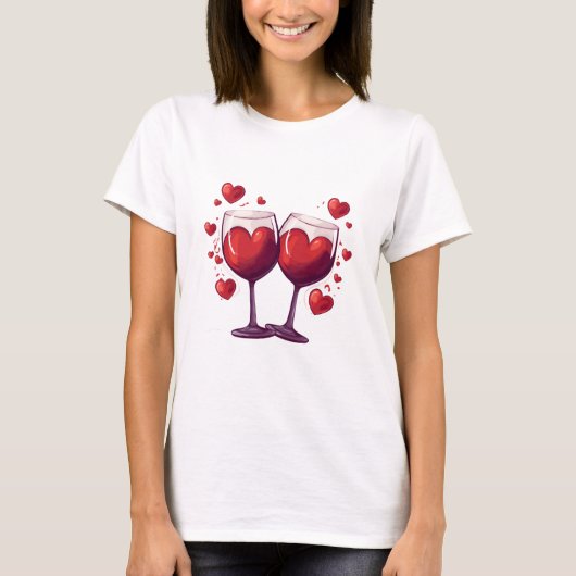 Valentijnsdag Hearts T-shirt (Voorkant)