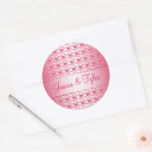 Valentijnsdag. Hearts. Tekst. Ronde Sticker (Envelop)