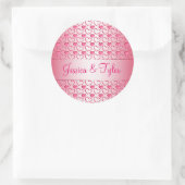 Valentijnsdag. Hearts. Tekst. Ronde Sticker (Tas)