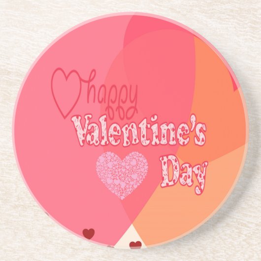 Valentijnsdag Hearts Zandsteen Onderzetter (Voorkant)