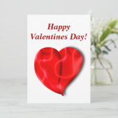 Valentijnsdag! Helderrood hart, liefde, vakantie Kaart (Staand voorkant)