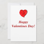 Valentijnsdag! Helderrood hart, liefde, vakantie Kaart (Achterkant)