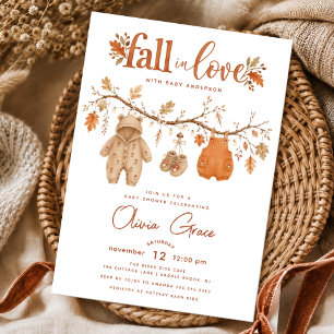 Valentijnsdag Herfst Baby Shower Uitnodiging