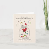 Valentijnsdag Het Begon Alles Hart In Pot Monogram Feestdagen Kaart (Voorkant)