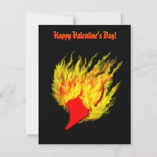 Valentijnsdag - het hart van de vlam feestdagenkaart (Voorkant)