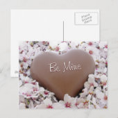 Valentijnsdag: Het Hart van de zoete Chocolade Feestdagenkaart (Voorkant / Achterkant)