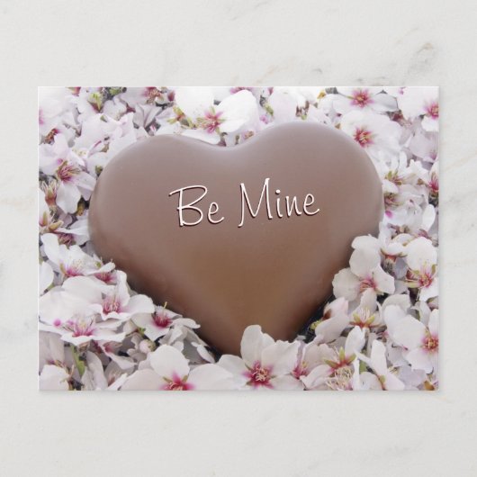 Valentijnsdag: Het Hart van de zoete Chocolade Feestdagenkaart (Voorkant)