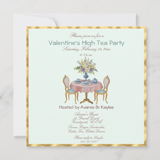 Valentijnsdag High Tea Party (Voorkant)