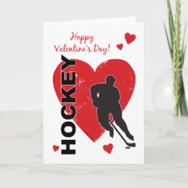 Valentijnsdag Hockey Hearts (mannelijk) Wenskaart Feestdagen Kaart