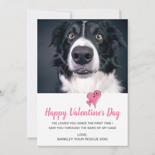 Valentijnsdag Hond Feestdagenkaart (Voorkant)
