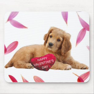 Valentijnsdag Hond Foto hart mousepad Muismat