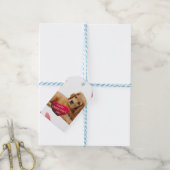 Valentijnsdag Hond hart cadeau label Cadeaulabel (Met Touw)