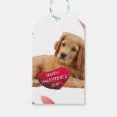 Valentijnsdag Hond hart cadeau label Cadeaulabel (Voorkant)