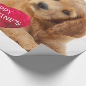 Valentijnsdag Hond hart inpakpapier (Hoek)