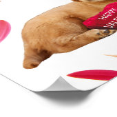 Valentijnsdag Hond hart poster (Hoek)
