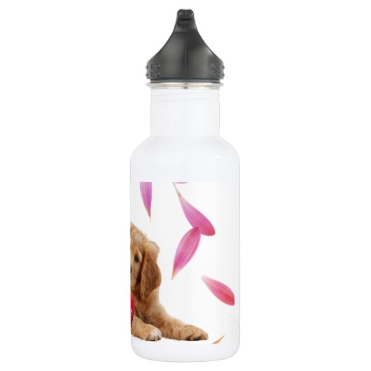 Valentijnsdag Hond hart Waterfles (Rechts)