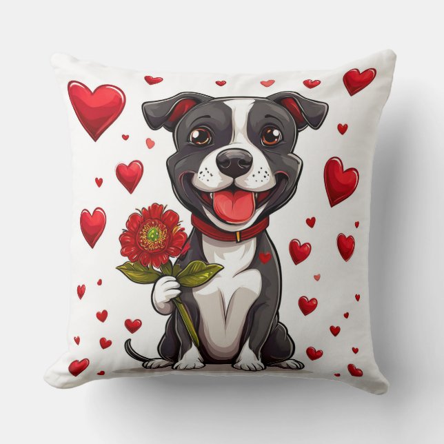 Valentijnsdag hond kussen (Voorkant)
