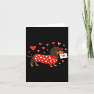 Valentijnsdag Hond Schattige Dachshund Honden Voor Kaart