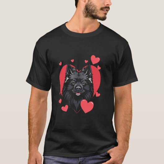 Valentijnsdag Hond T-shirt (Voorkant)