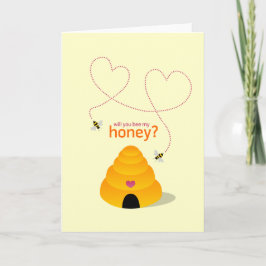 Valentijnsdag honingbijen feestdagen kaart