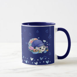 Valentijnsdag honkbal blauwe kleur schattig mok