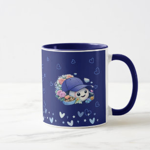 Valentijnsdag honkbal blauwe kleur schattig mok