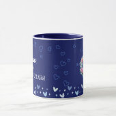 Valentijnsdag honkbal blauwe kleur schattig mok (Midden)
